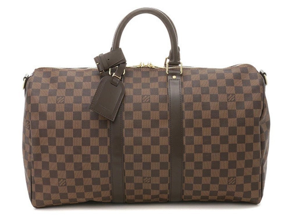 LOUIS VUITTON Damier Keepall Bandouliere Boston Bag